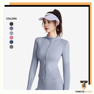 TIMETOSPORT Jaket Olahraga Anti UV Wanita UPF 50+ Baju Gym Sport Outdoor Sejuk Bernapas Lembut 1071