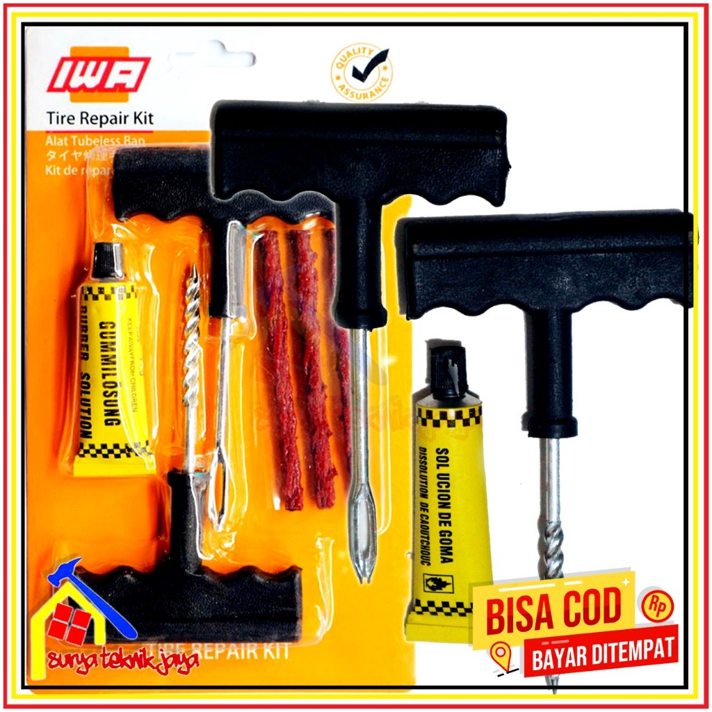 Jual [cuci gudang] Tire Repair Kit Lengkap IWA Alat yang Diperlukan ...
