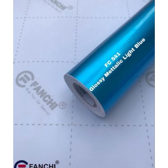Jual Stok Baru Sticker Fanchi Fc541 Glossy Metallic Light Blue Biru