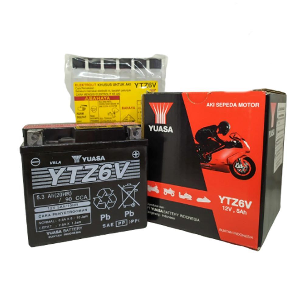 Jual AKI YUASA YTZ6V AKI KERING 12V 5AH AKI MOTOR VARIO 125/150