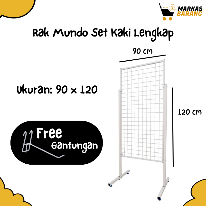 Jual Rak Mundo Set Kaki 90 x125 Free Gantungan | Shopee Indonesia
