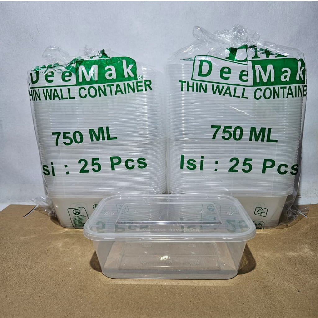 Jual Kotak Makan Plastik Thinwall Food Container Persegi Panjang Ml Shopee Indonesia