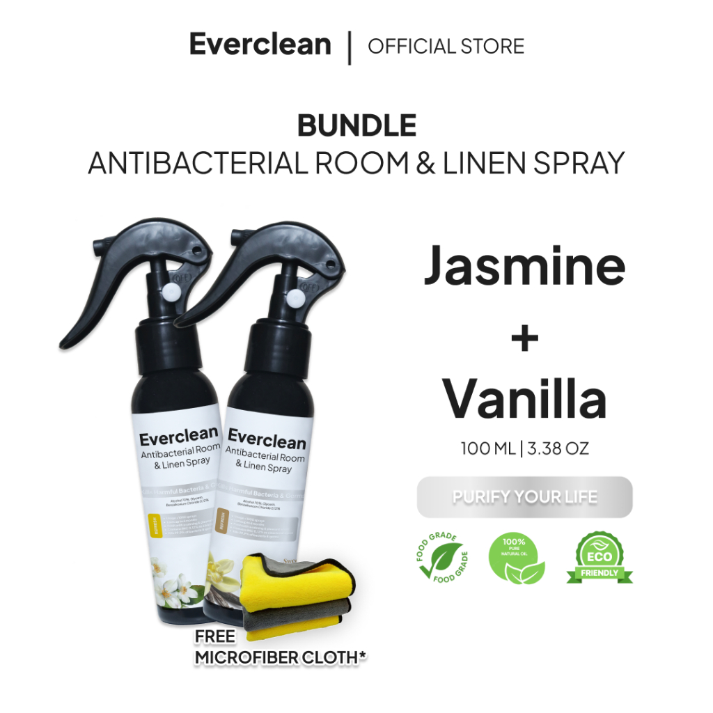 Jual [BUNDLE] Everclean Antibacterial Room & Linen Spray Jasmine ...