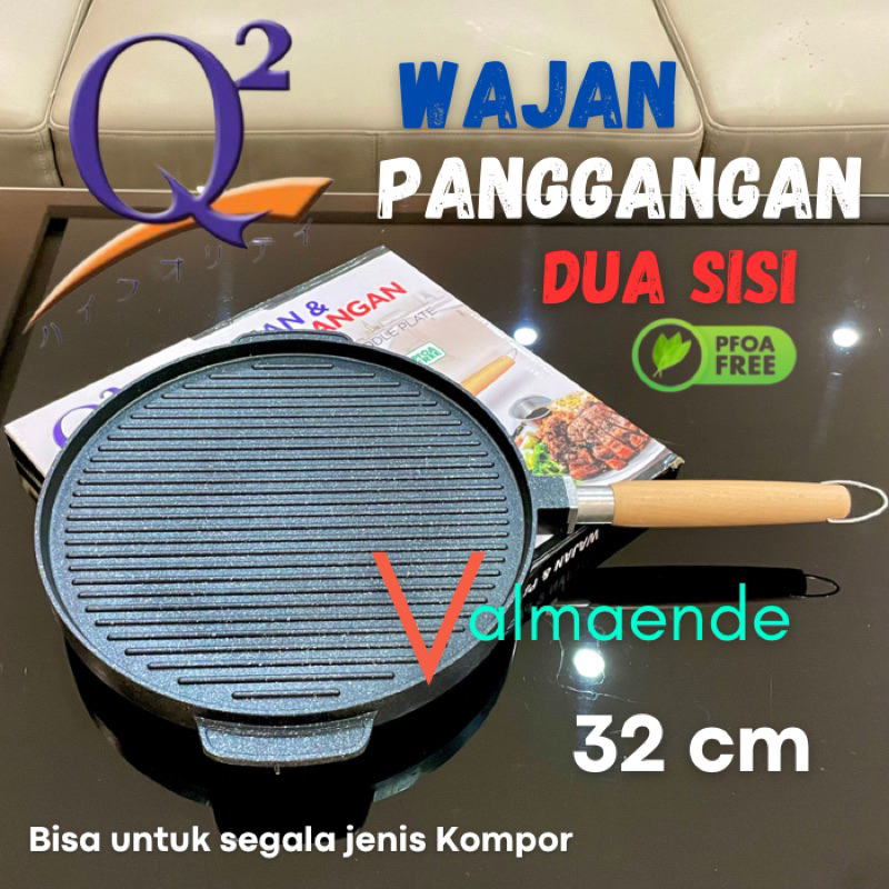 Jual Grill Pan Panggangan Bbq Anti Lengket Sisi Pfoa Free Wajan