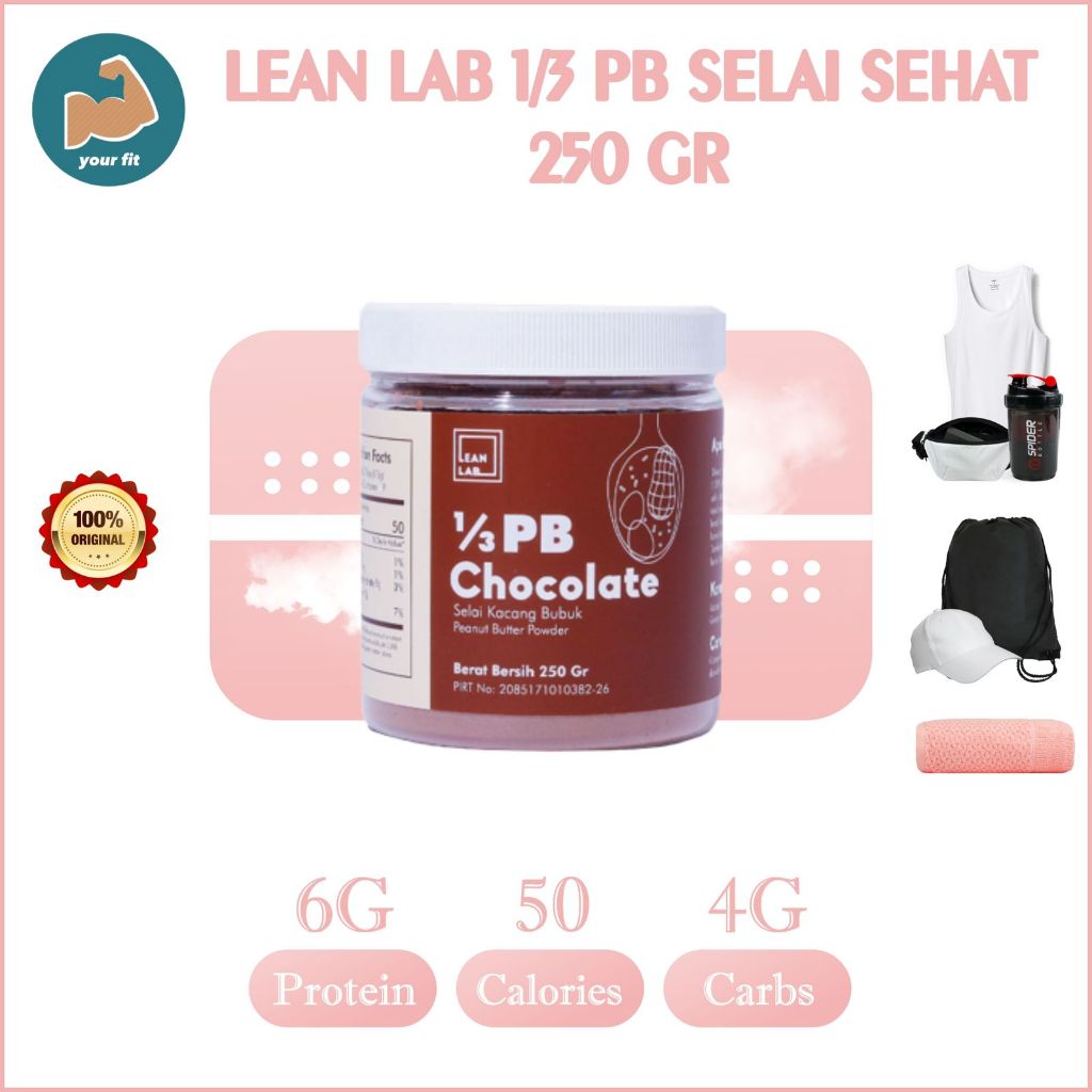 Jual LEAN LAB 1/3 PB peanut butter Original Hazelnut Coklat Matcha ...