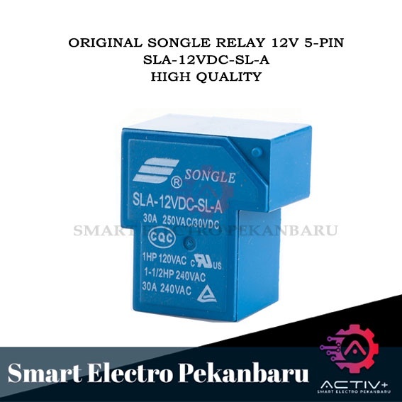 Jual ORIGINAL “SONGLE” RELAY 5PIN 12V 30A 5KAKI SLA12VDCSLA MERK