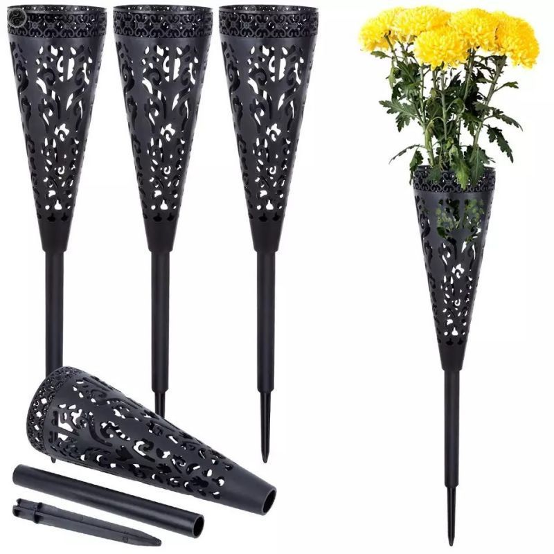 Jual 2pcs/Set Vas Pemakaman Tempat Bunga Makam Dengan Spike Untuk Makam ...