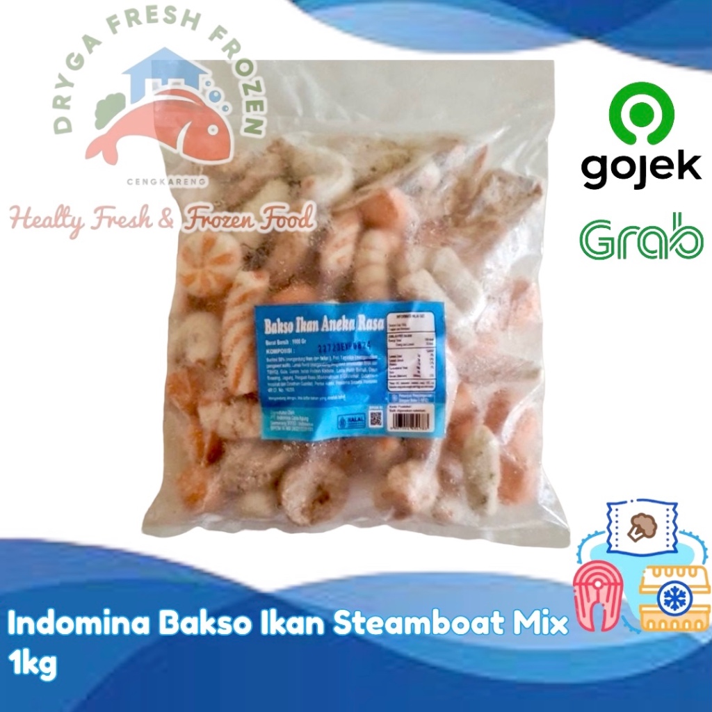 Jual Indomina Bakso Ikan Steamboat Mix Baso Seafood Kiloan 1kg Shopee