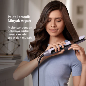 Philips Straightener 5000 Catokan Rambut Lurus Dengan Perlidungan ThermoShield Teknologi BHS530