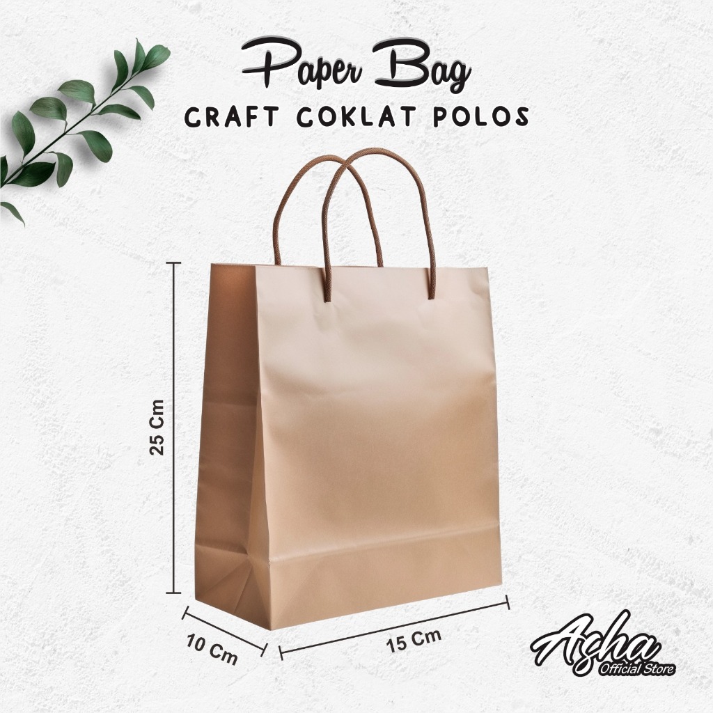 Jual Paper Bag Coklat Kraft Polos Tas Souvenir Pernikahan Bahan Kraft Murah Shopee Indonesia