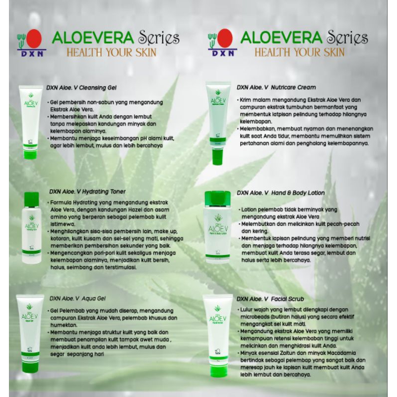 face cream dxn aloe v cleansing gel benefits