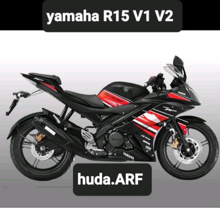 Jual stripping lis sticker variasi YAMAHA R15 V1 V2 motif grafis merah ...