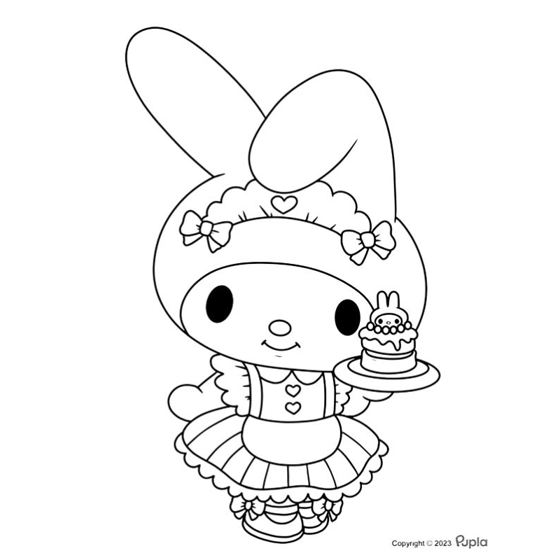 Jual Kertas Mewarnai karakter SANRIO. Kuromi, Melody, Hellokitty