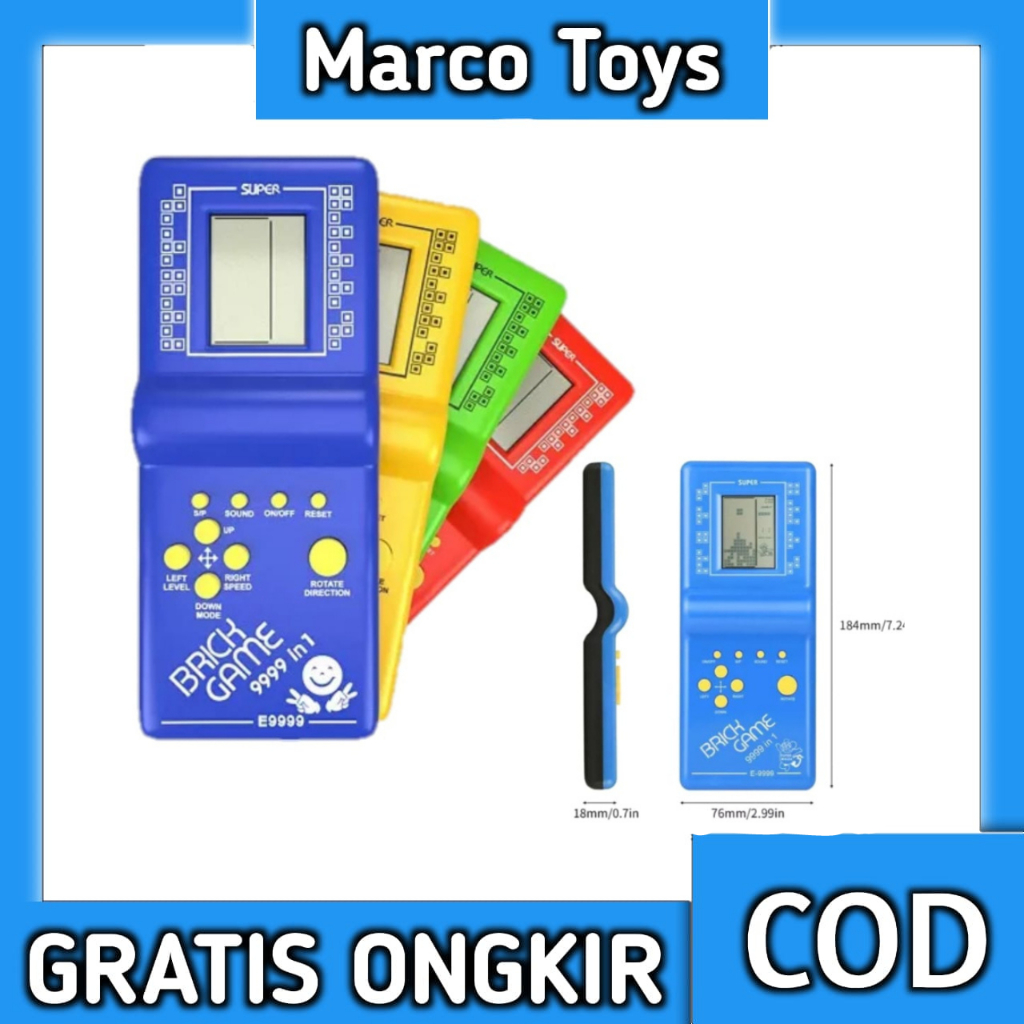 Jual Mainan Brick Game 9999 IN 1 Mainan Anak Murah Meriah Tetris Gemboy ...