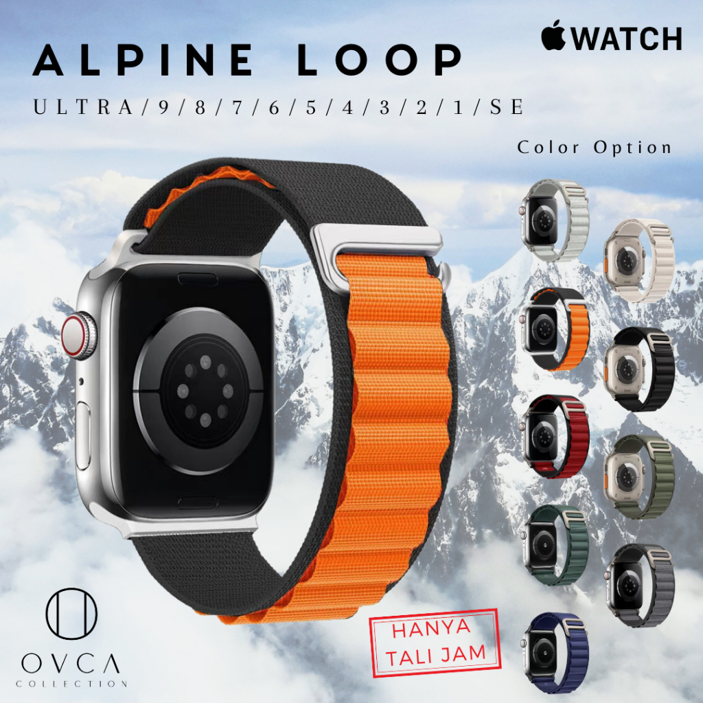 Apple Watch Strap Series ULTRA SE Alpine Loop 38mm 40mm  41mm 42mm 44mm 45mm 49mm Band Tali Jam Tangan Kain Nylon Olahraga IWatch