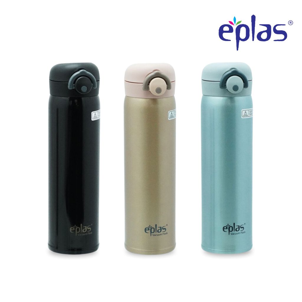 Jual EPLAS Botol Thermos Premium 500ml, One Touch Push Button, Drink