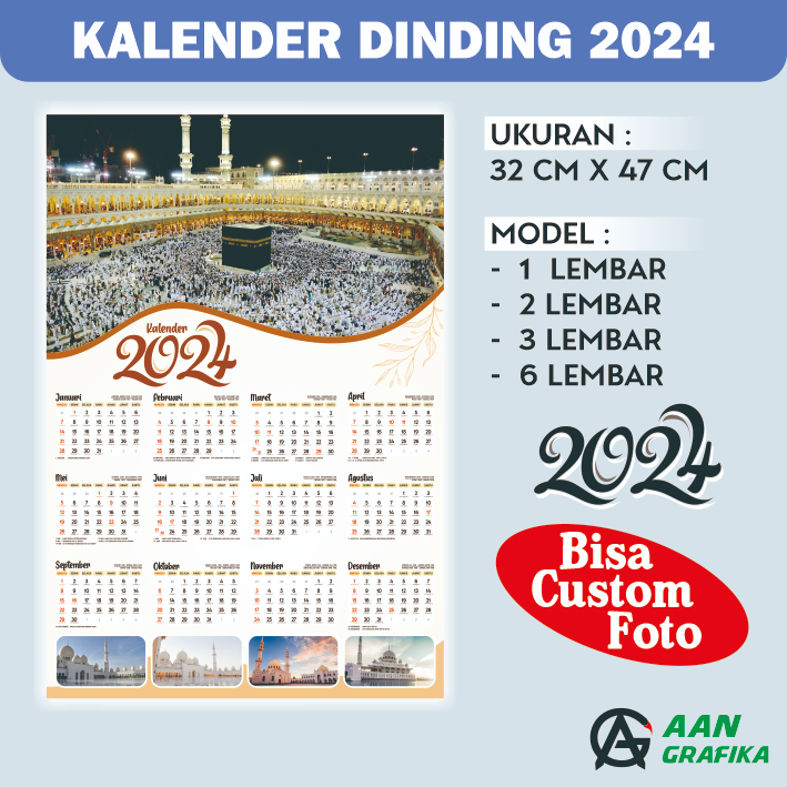 Jual Kalender Dinding 2024 | KALENDER CUSTOM 2024 | Shopee Indonesia
