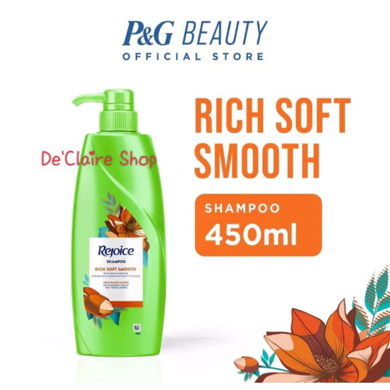 Jual Rejoice Rich Soft Smooth 450ml Pump Shopee Indonesia 5257