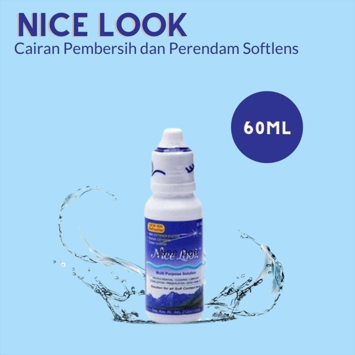 Jual [Per Pc] Air Softlens Nice Look 60ml Pembersih Lensa Kontak ...