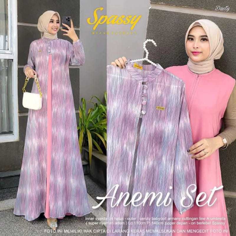 Jual GQMIS ANEMI SET GAMIS INNER DAN OUTER TERPISAH | Shopee Indonesia