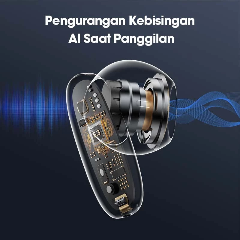 ACOME T8 Headset Wireless Earphone TWS Gaming Bluetooth 5.3 IPX5 Waterproof Latensi Rendah 60ms Original - Garansi Resmi 1 Tahun