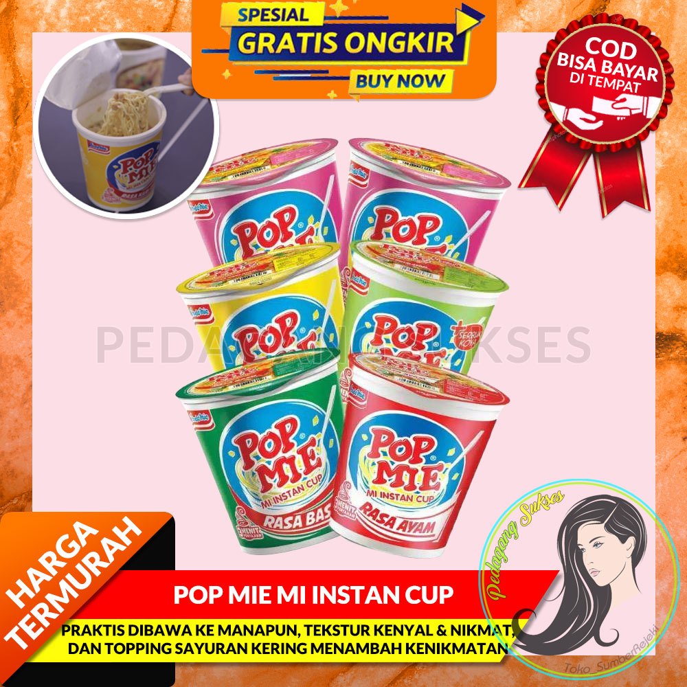 Jual [ECER] POP MIE MI INSTANT CUP KUAH GORENG 75GR TORI MISO RAMEN ...