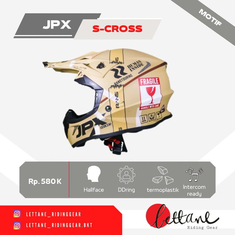 Jual Helm JPX Fox1 Cross Full Face Human Inside/ Rans Special Edition ...