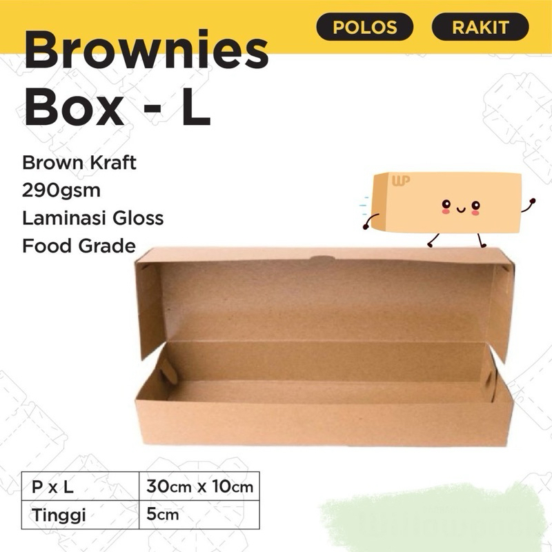 Jual Dus Brownies L 30x10x5 Box Kraft Laminasi Box Brownies Molen