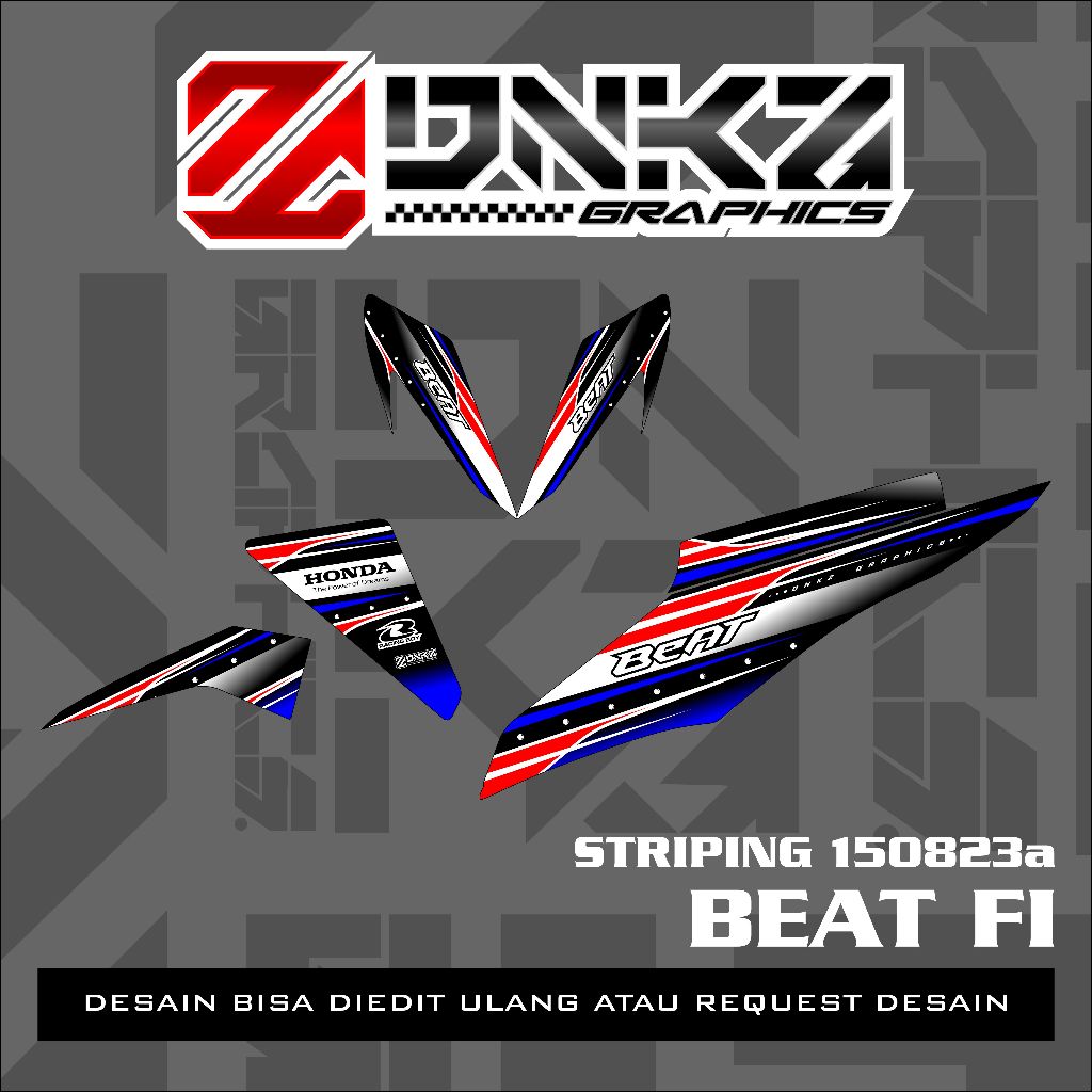 Jual Stiker Beat FI Decal Striping Beat FI Premium Racing N150823a DNKZ ...