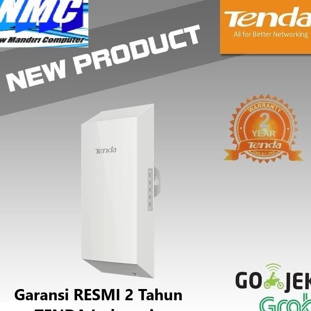 Tenda O1 – outdoor point-to-point CPE (tot 500 meter bereik, 300 Mbit/s WLAN, IP64, waterdicht, 8dBi antenne, PoE, auto-bridge