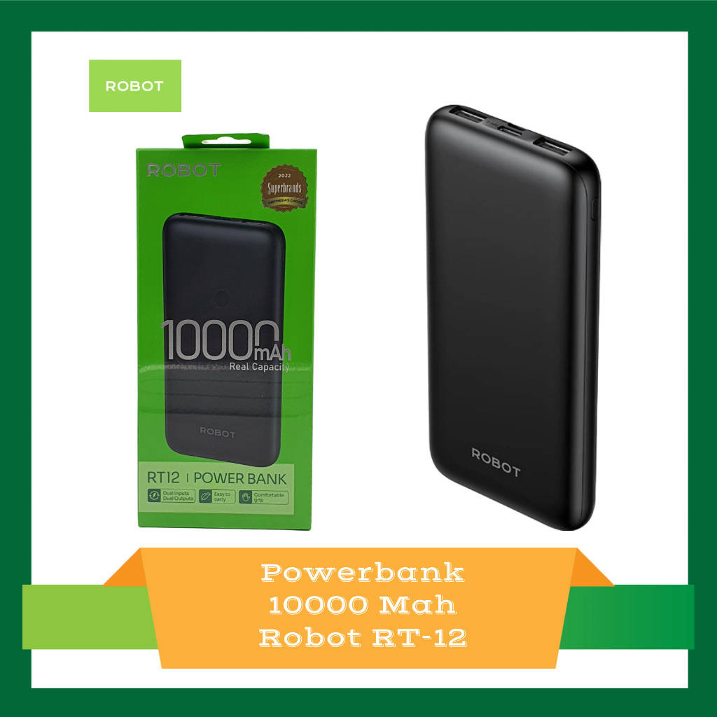 Jual Powerbank Robot RT-180 Dual Input 10000mah | Shopee Indonesia