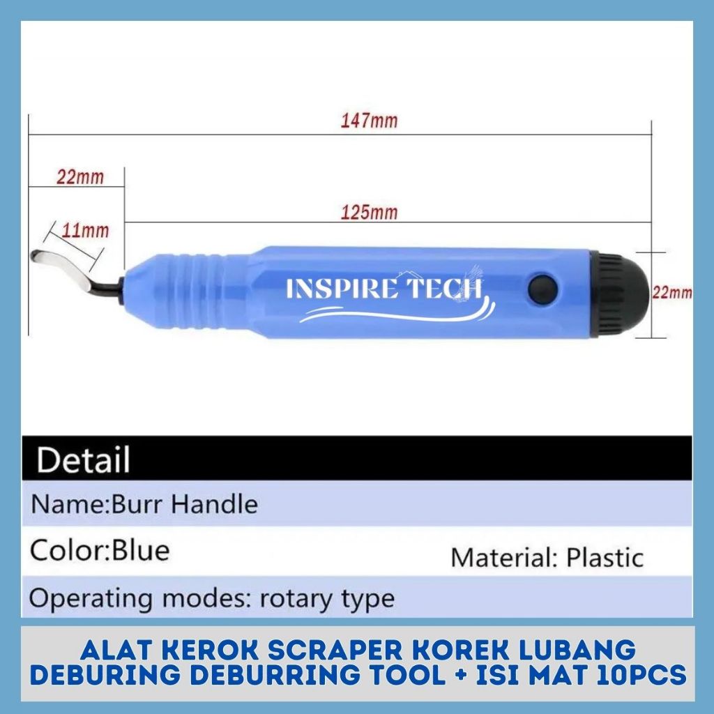 Jual Alat Kerok Scraper Korek Lubang Deburing Deburring Tool + Isi Mata ...