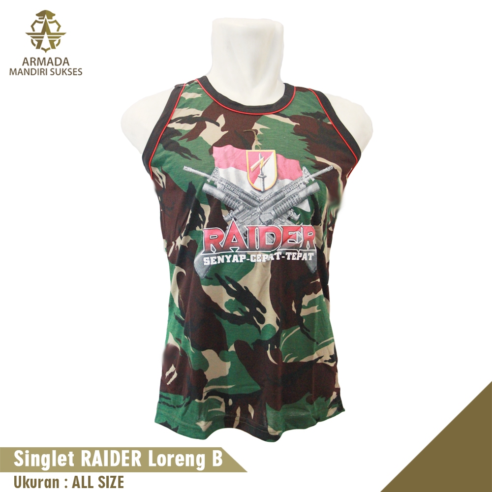 Jual Kaos Singlet Raider Loreng - Kaos Dalam Raider | Shopee Indonesia