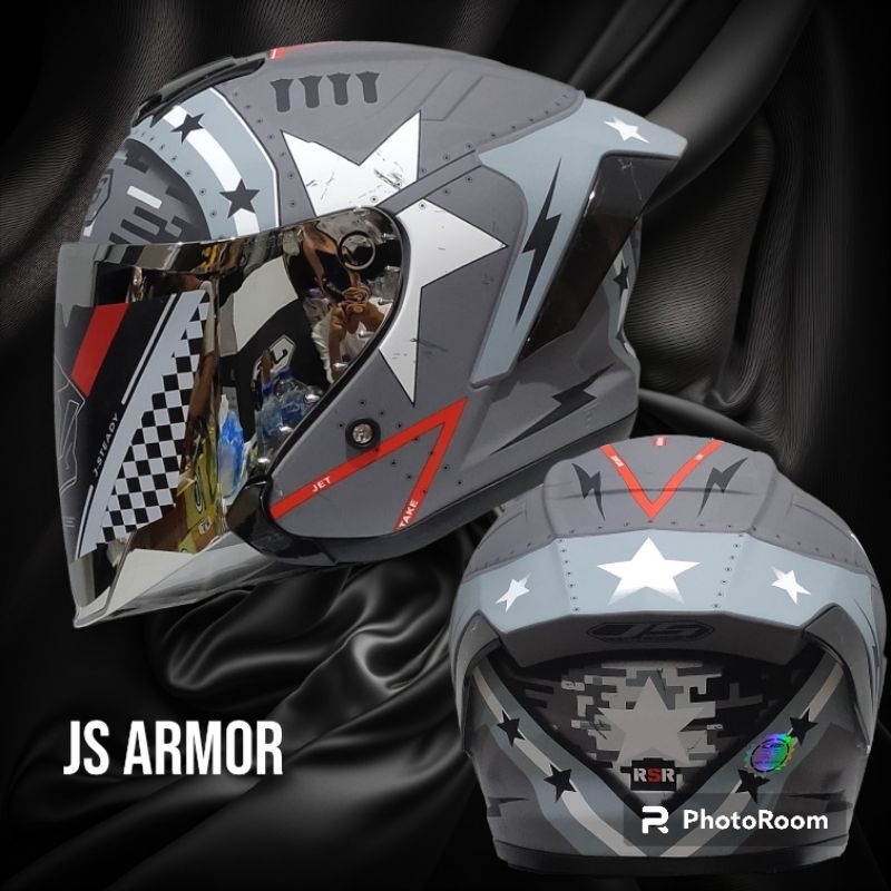 Jual Helm JS ARMOR motif star standart SNI | Shopee Indonesia