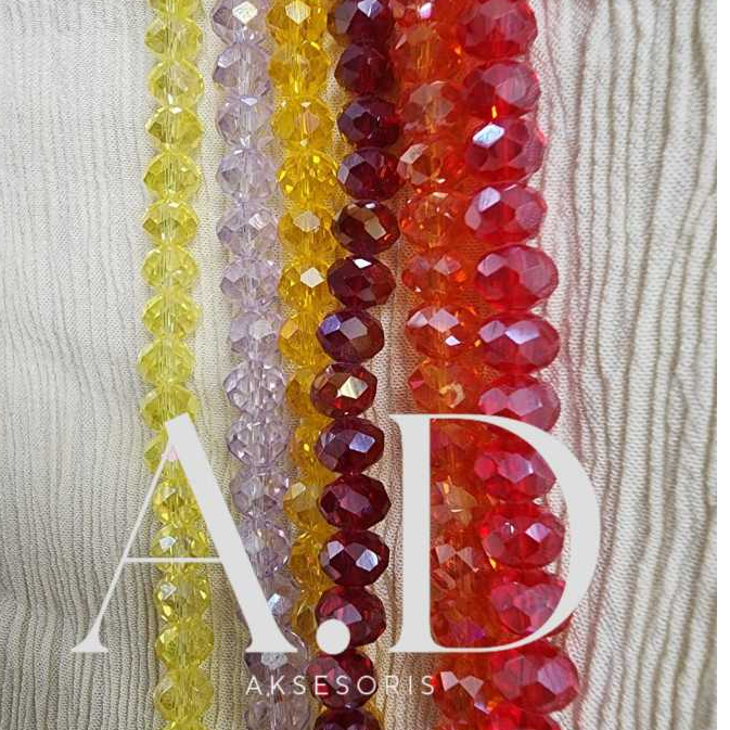Jual Bahan Craft Manik Kristal Ceko 10mm Crystal Bapao Gepeng RED Merah ...