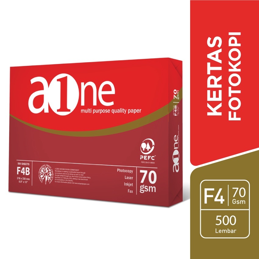 Jual Kertas Aone Hvs F4 70gsm 1 Rim / Kertas Fotocopy F4 70gr 1 Rim ...