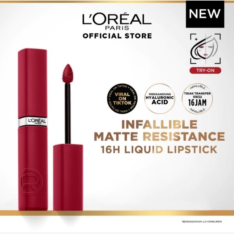 Jual L'OREAL PARIS Infallible Matte Resistance 16H Liquid Lipstick ...