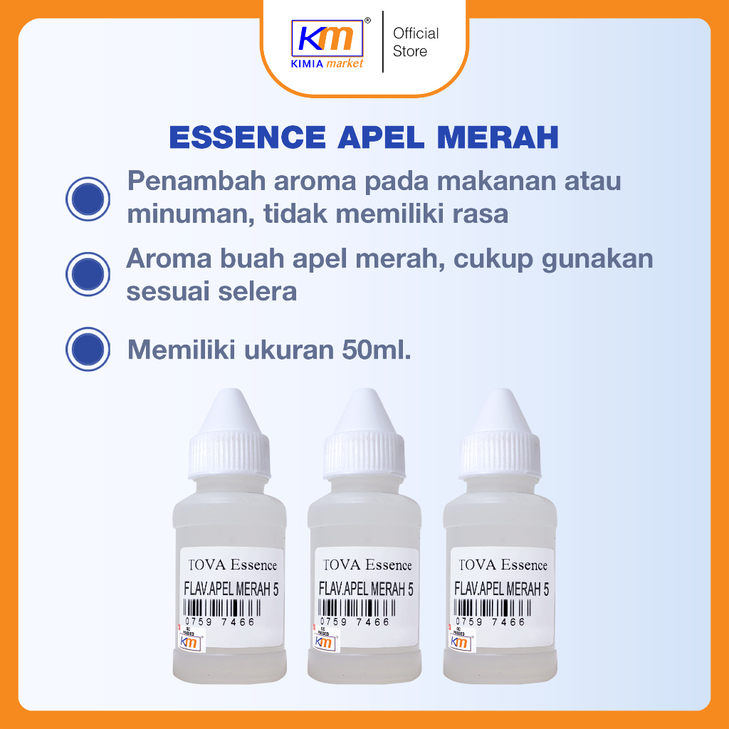 Jual Essence Makanan / Minuman TOVA flavor Red Apple 50ml/ Perisa ...