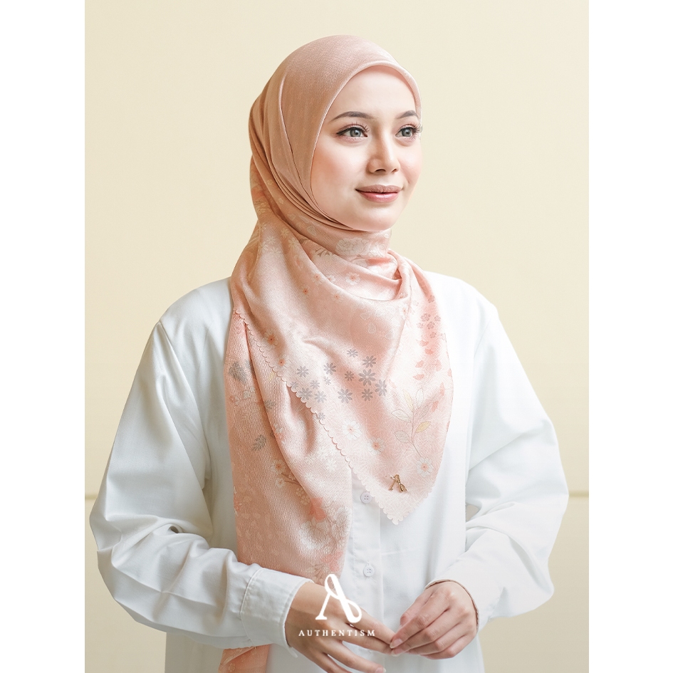 AUTHENTISM ID Andelys Series Kerudung Segi Empat Motif Sheen Voal Lasercut Premium