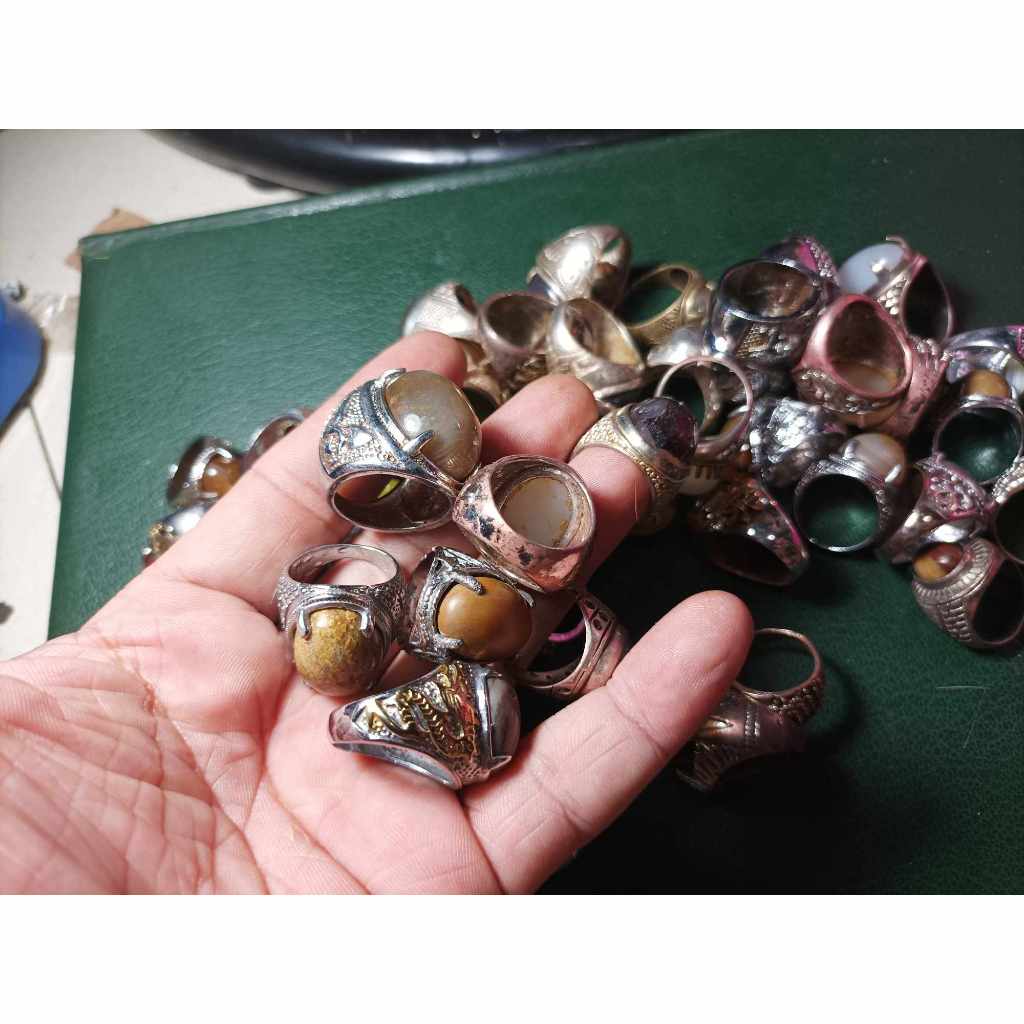 Jual Borongan Cincin batu akik Detil rincian Cek Di Diskripsi yah ...