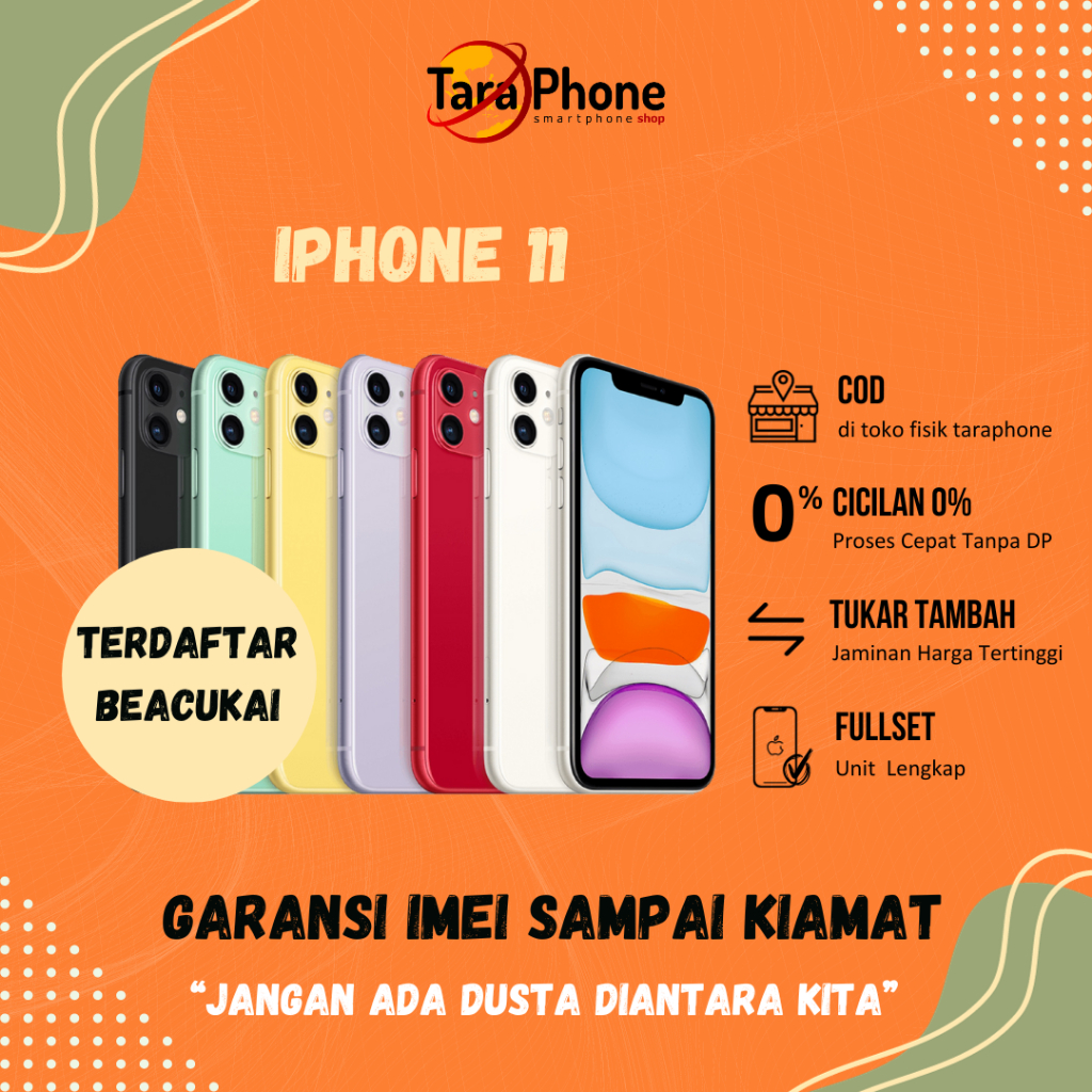 Jual IPHONE 11 64GB/128GB/256GB SECOND RESMI BEACUKAI | Shopee Indonesia