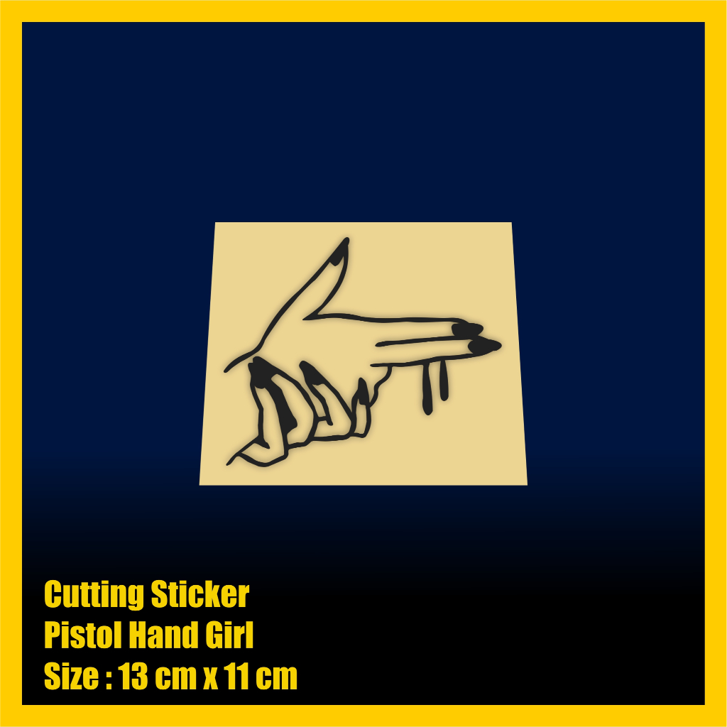 Jual Stiker Cutting Hand Girl Pistol stiker mobil motor | Shopee Indonesia