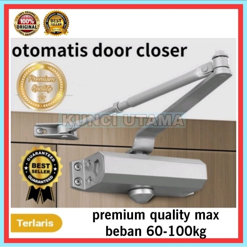 Jual Door Closer Premium Hold Open Penutup Pintu Hidrolik Penahan Pintu Otomatis Max Kg