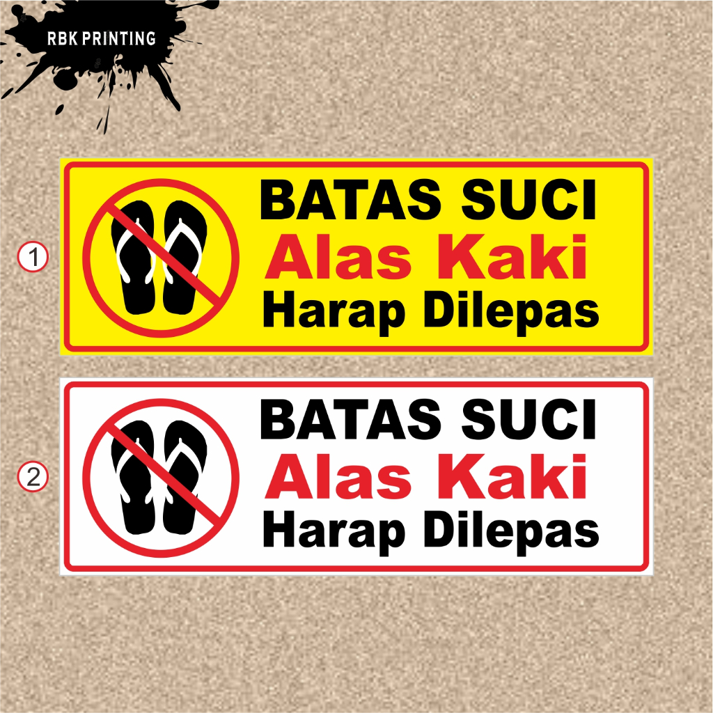 Jual Stiker Batas Suci Alas Kaki Harap Dilepas Shopee Indonesia