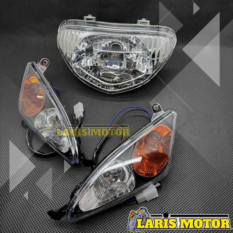 Jual Sepaket Reflektor Lampu Depan Mio Lama Plus Sen Smoke Oren Mio Lama Mio Sporty Shopee