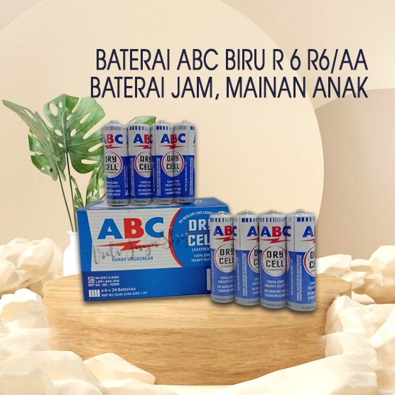 Jual Baterai / Battery ABC BIRU AA /R 6 /R6 1 pack ISI 4 PCS | Shopee ...