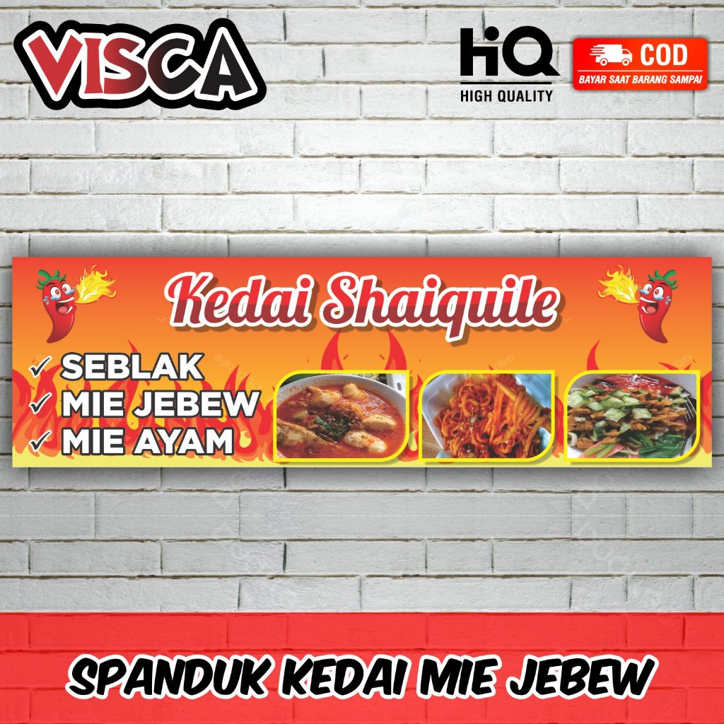 Jual Spanduk Banner Kedai Mie Jebew Bisa Custom Shopee Indonesia