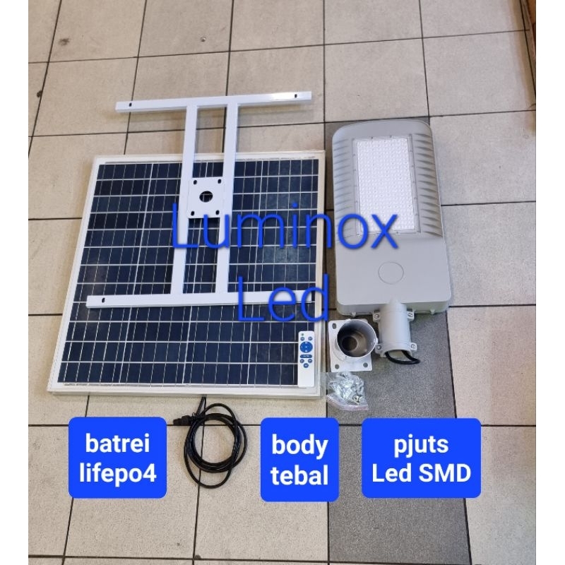 Jual lampu pju solar cel panel surya 300watt 300 w jalan led two in one ...