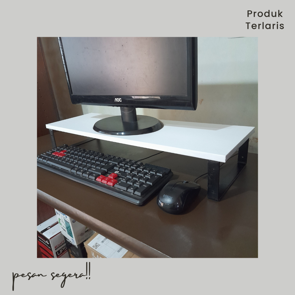 Jual Stand Dudukan Monitor Komputer Laptop Lcd Kaki Besi Shopee Indonesia