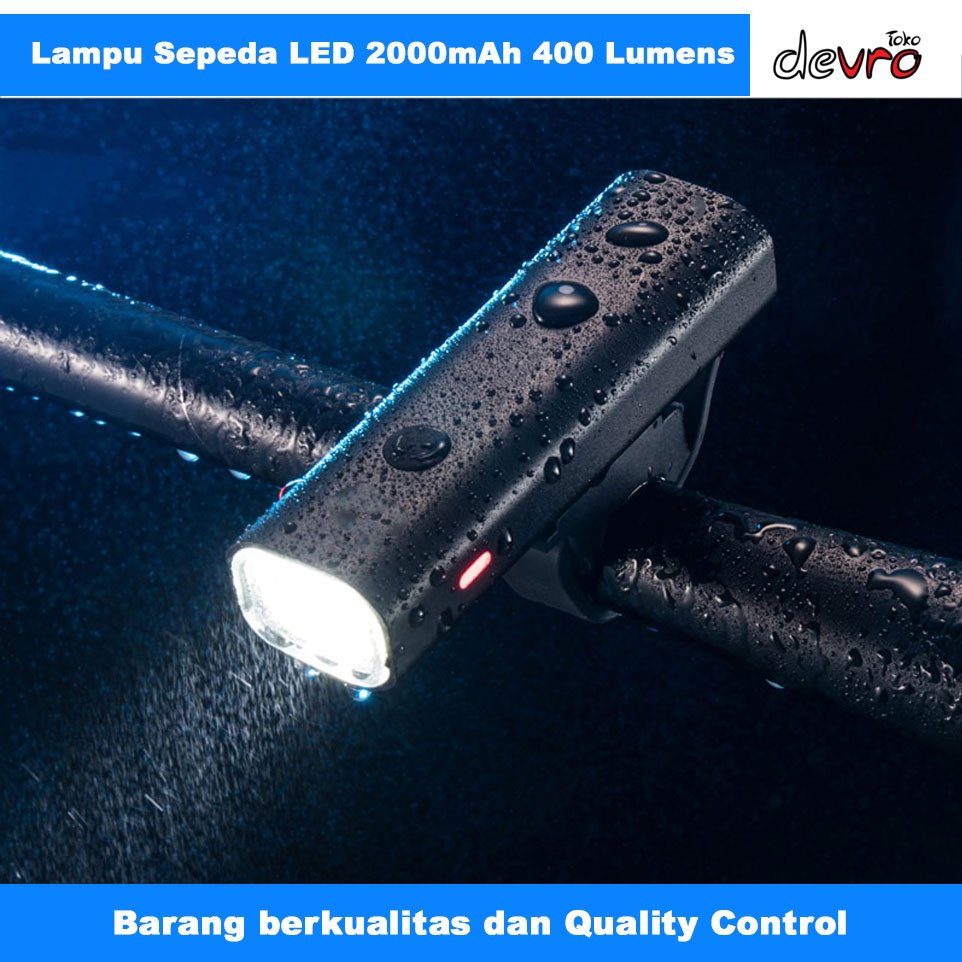 Jual Lampu Sepeda LED CREE XPG USB Rechargeable 2000mAh 400 Lumens - YQ ...